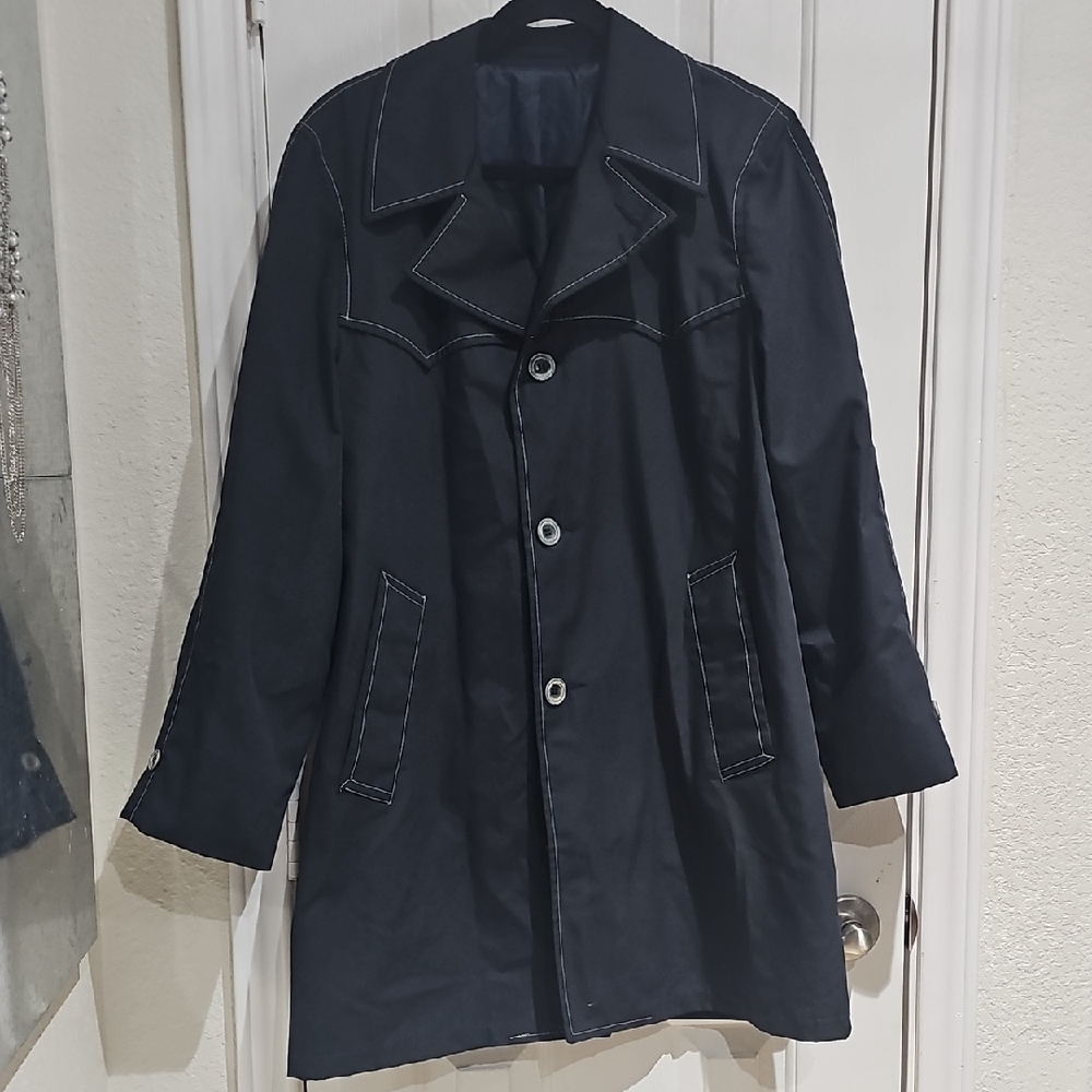 Permanet Press Womens All Weather  Black Coat Size XL